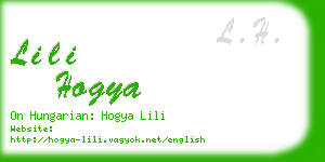lili hogya business card